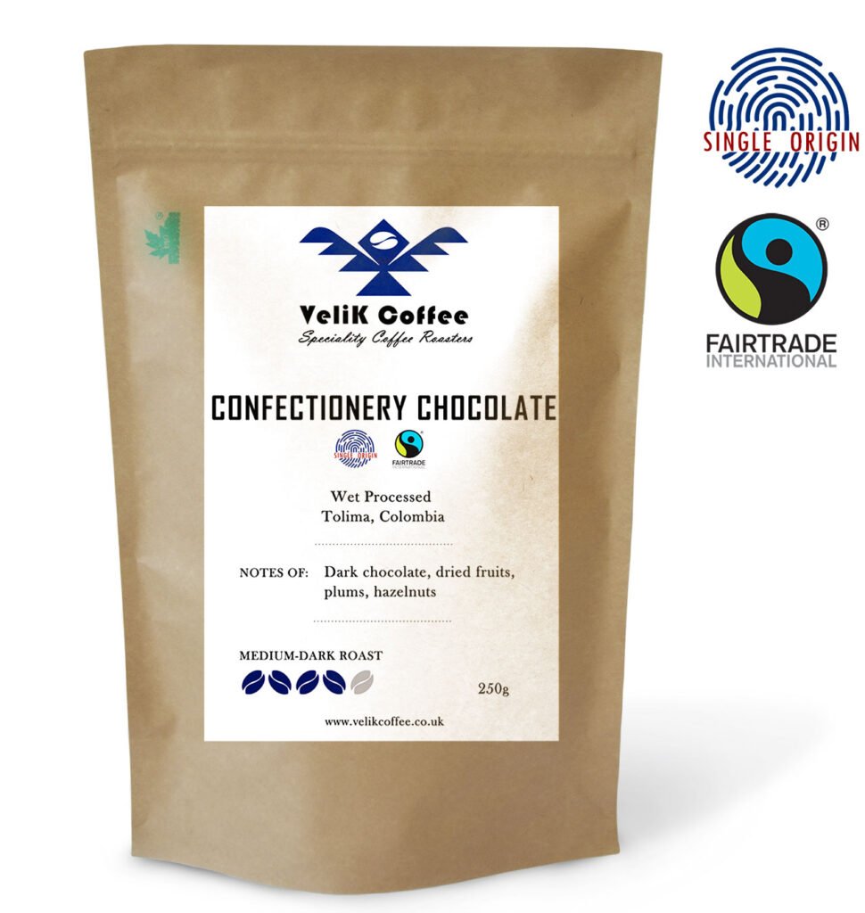 CONFECTIONARY CHOCOLATE Colombian Fairtrade coffee beans